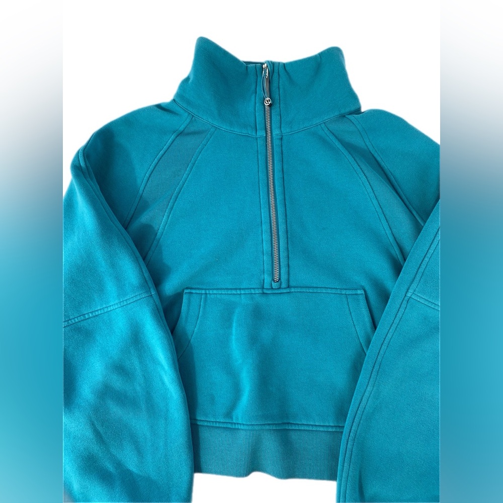 Lululemon Scuba Oversized Funnel Neck Half-Zip M/L Oceanic - Picture 2 of 11
